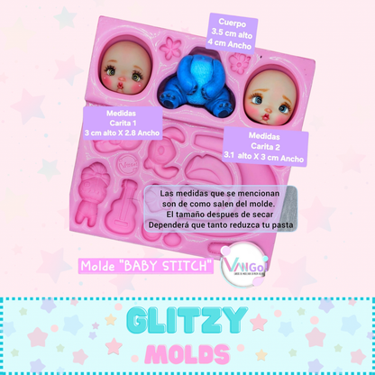 Baby Stitch, Doll Silicone Mold, "Con Amor" Collection by Vango VG-BabyS