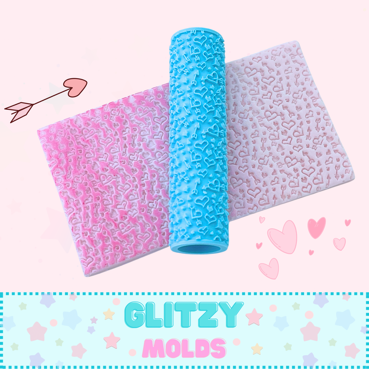 Flechazo de Amor, Rodillo Texturizador, Para Porcelana Fria CR-Val5