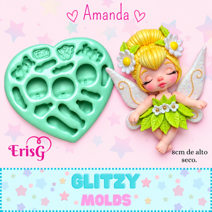 Molde Amanda, Molde Para Muñeca, Molde de Silicon, Eris Gonzalez