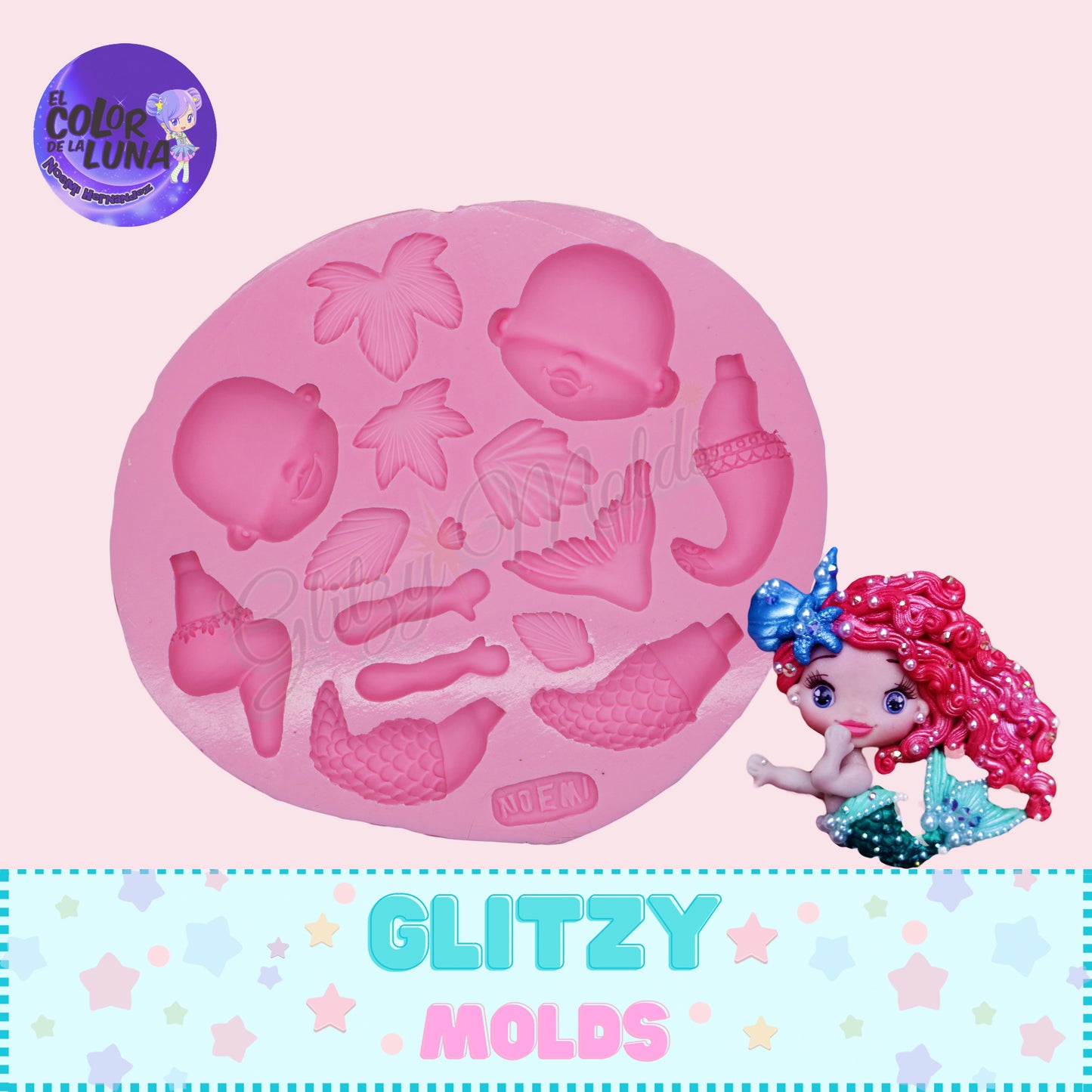 Baby Mermaids Silicone Mold, Multi Funcional Mold, Molde de Sirenas Bebes CDL-BbyMer