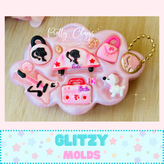 Barbie Complements Mold, Molde Complementos Barbie de Pretty Clays Molds
