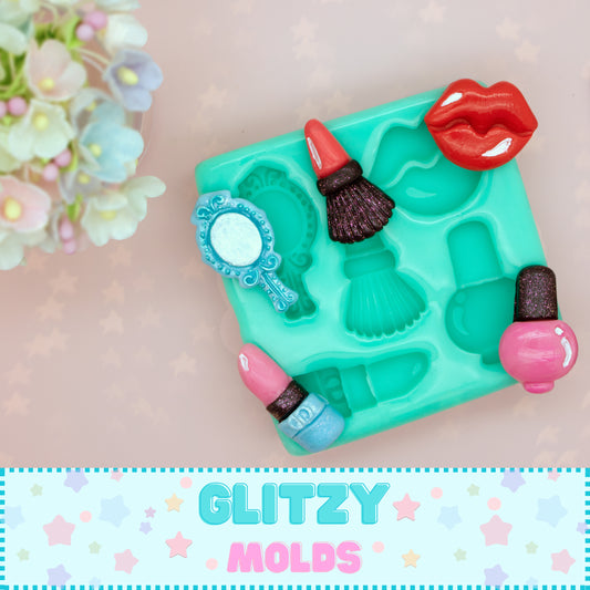 Beauty Accessories, Silicone Mold, Molde Accesorios de Belleza, Molde de Silicon para porcelana fria  GM-106