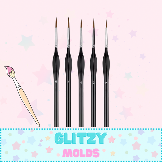 5 Piece Black Liner Brushes