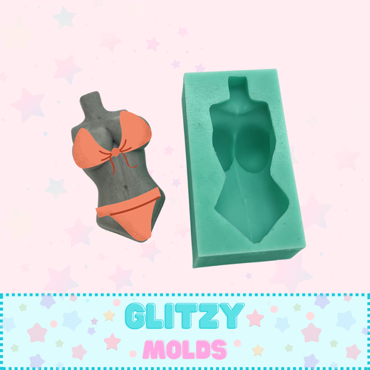 Busty Medium Body, Silicone Mold, Silicone Mold by Glitzy Molds GM-Busty