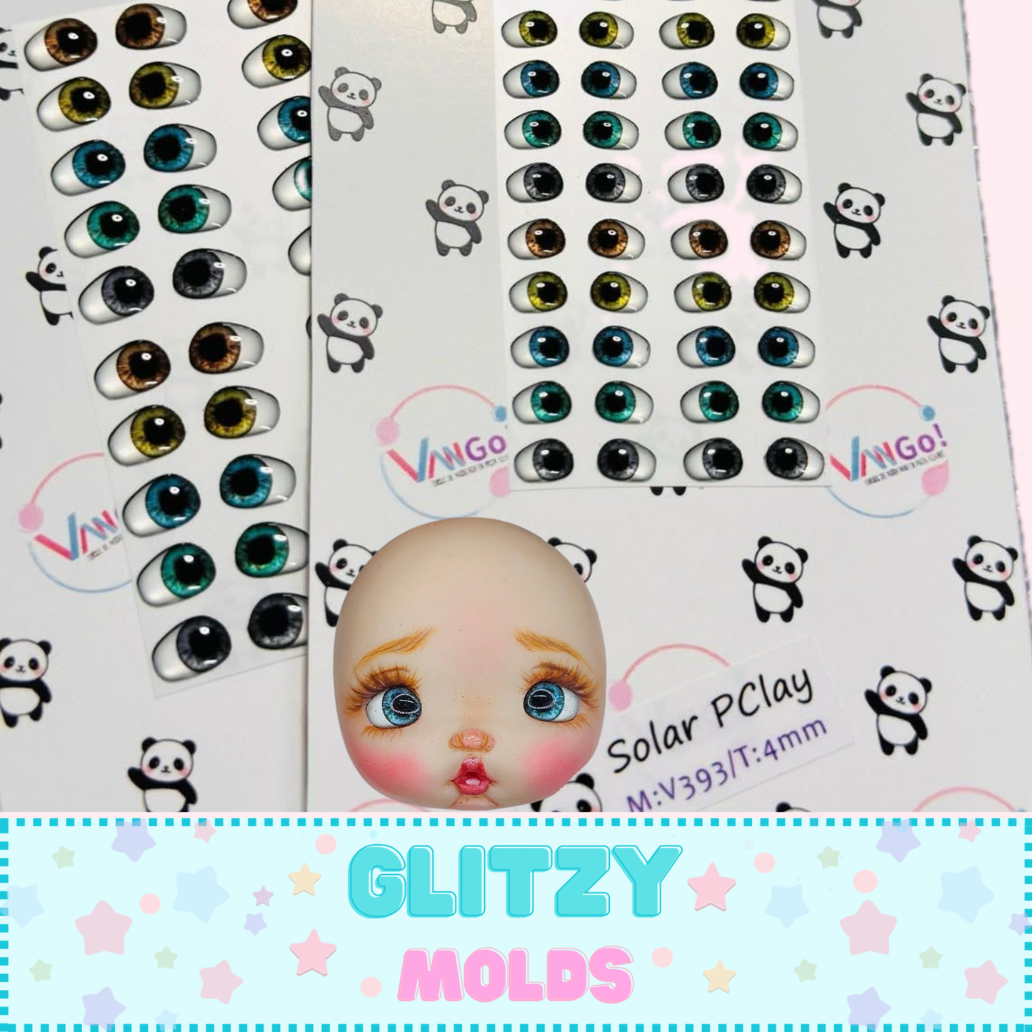 Ojos 3D, 4mm y 5mm, Vango, Solar-393