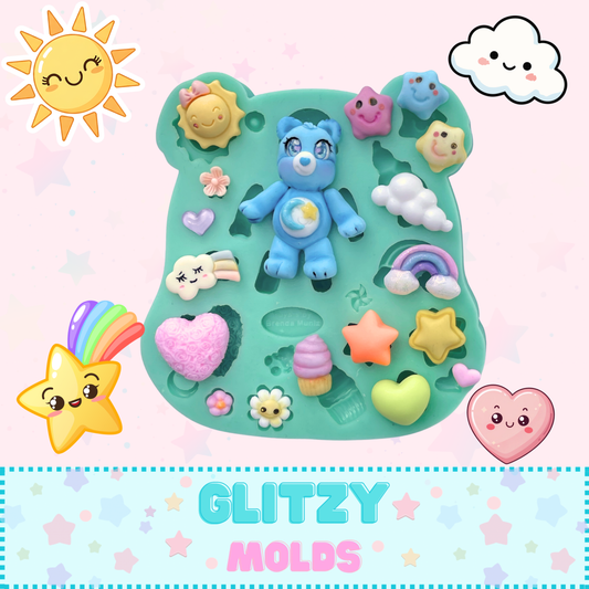 Baby Caring Bear, Silicone Mold, Yuya's by Brenda Muñiz YBM-Care2