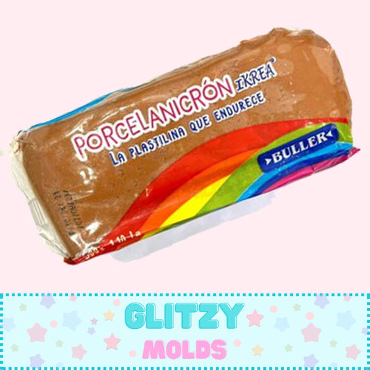 1.10 Lb  Light Brown Cold Porcelain, Air Dry Clay, Porcelana Fria Buller, Cafe Claro, 500 gramos