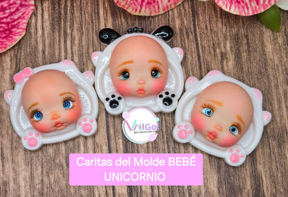 Baby Unicorn, Doll Silicone Mold, "Con Amor" Collection by Vango VG-BU