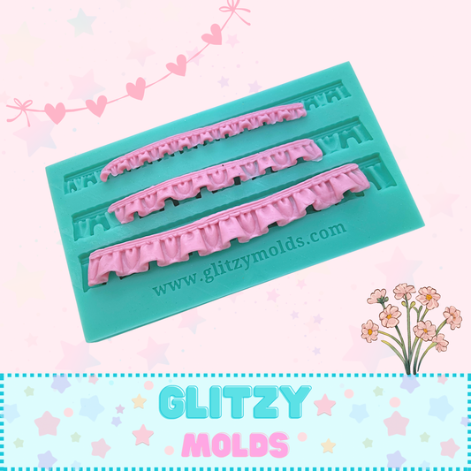 Delicate Ruffles, Frills and Trims, Silicone Mold  GM-Ruffles1