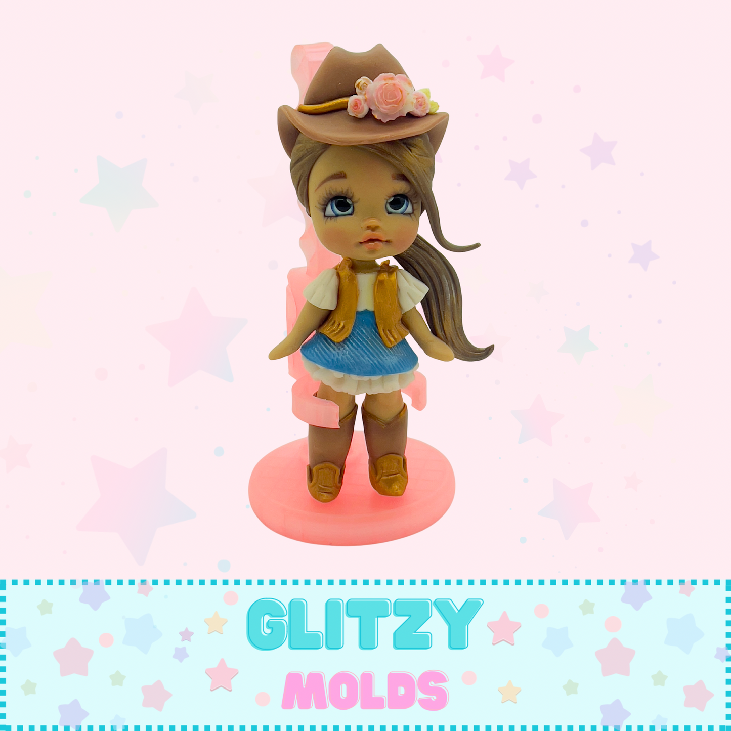 Adjustable Clay Doll Stand, Doll Display