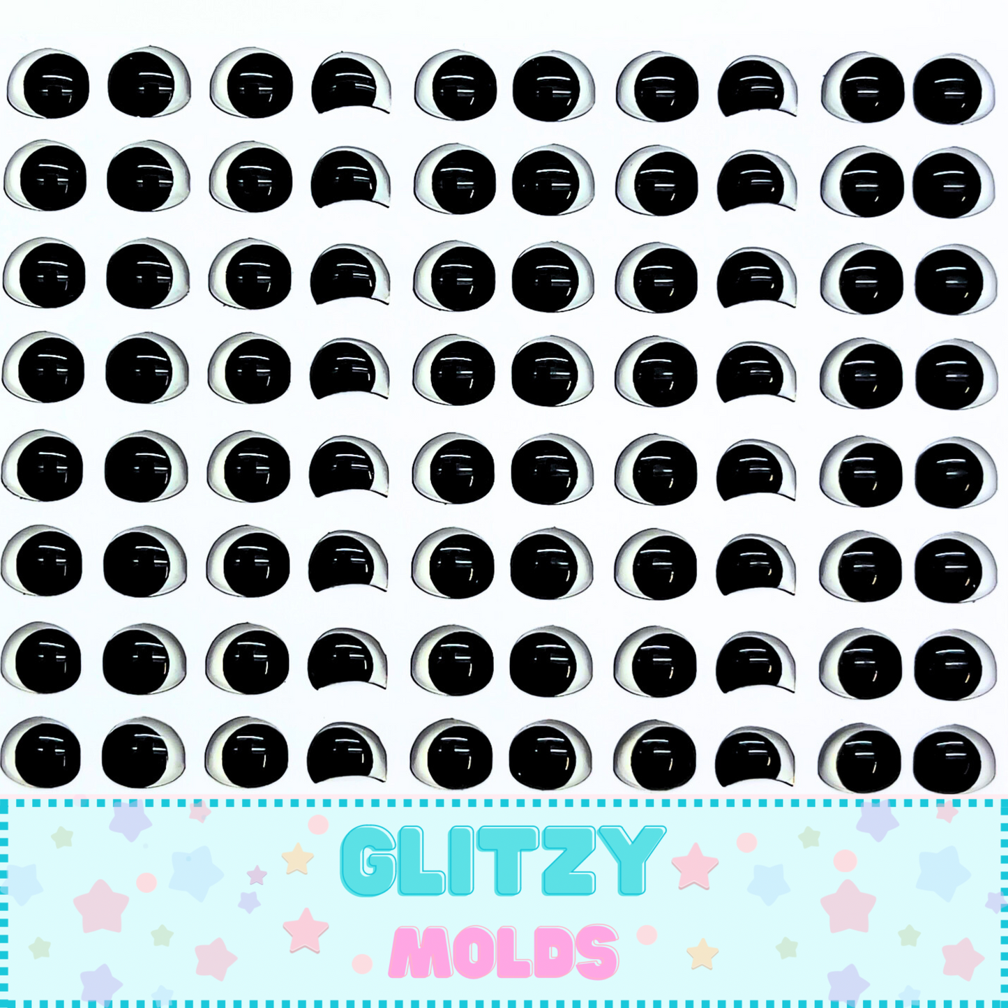 Ojitos 3D Resinados autoadherible, 6mm, Arte de Marci ADM-153-6