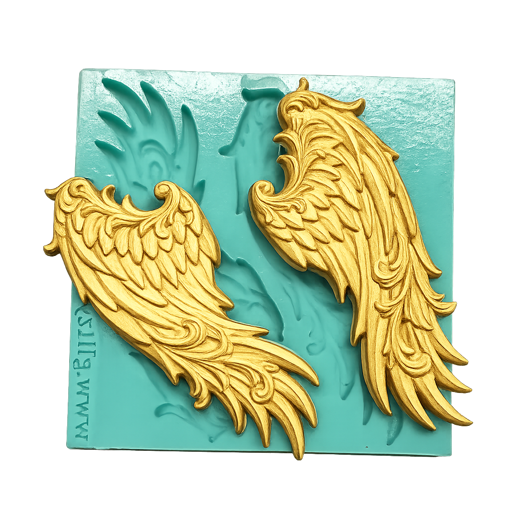 Ornate Wings, Silicone Mold, Mold for Cold Porcelain GM-W5
