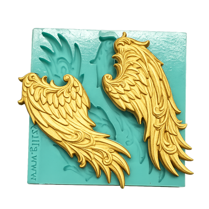 Ornate Wings, Silicone Mold, Mold for Cold Porcelain GM-W5