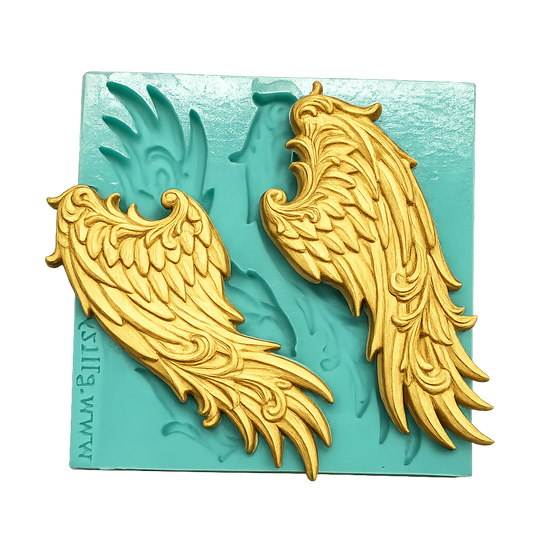 Ornate Wings, Silicone Mold, Mold for Cold Porcelain GM-W5
