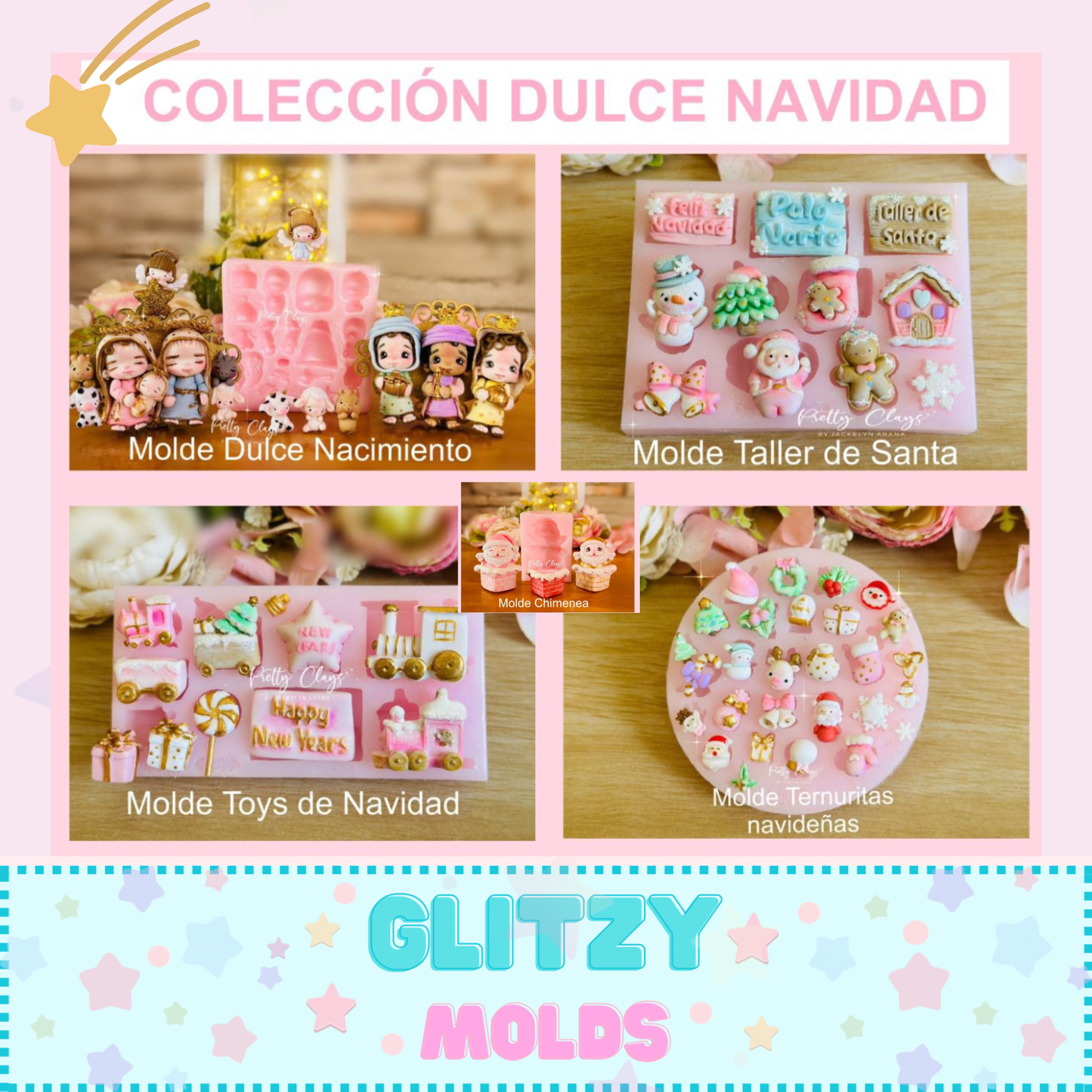 Sweet Christmas Collection, 5 Mold Collection by Pretty Molds