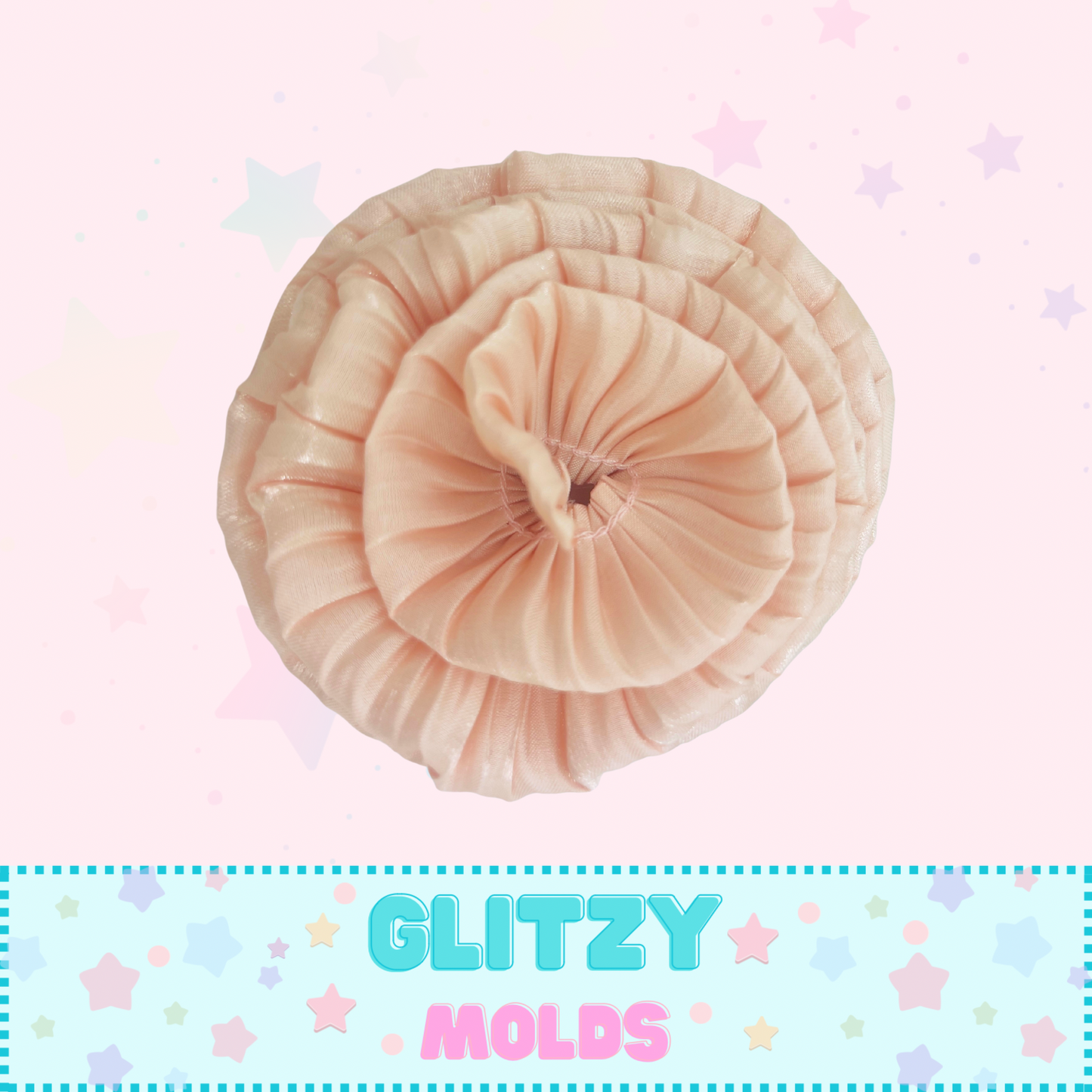 2 Layer Shimmering Pleated Trim For Doll Clothes, 1 Yard, 3cm Wide, Vintage Pink