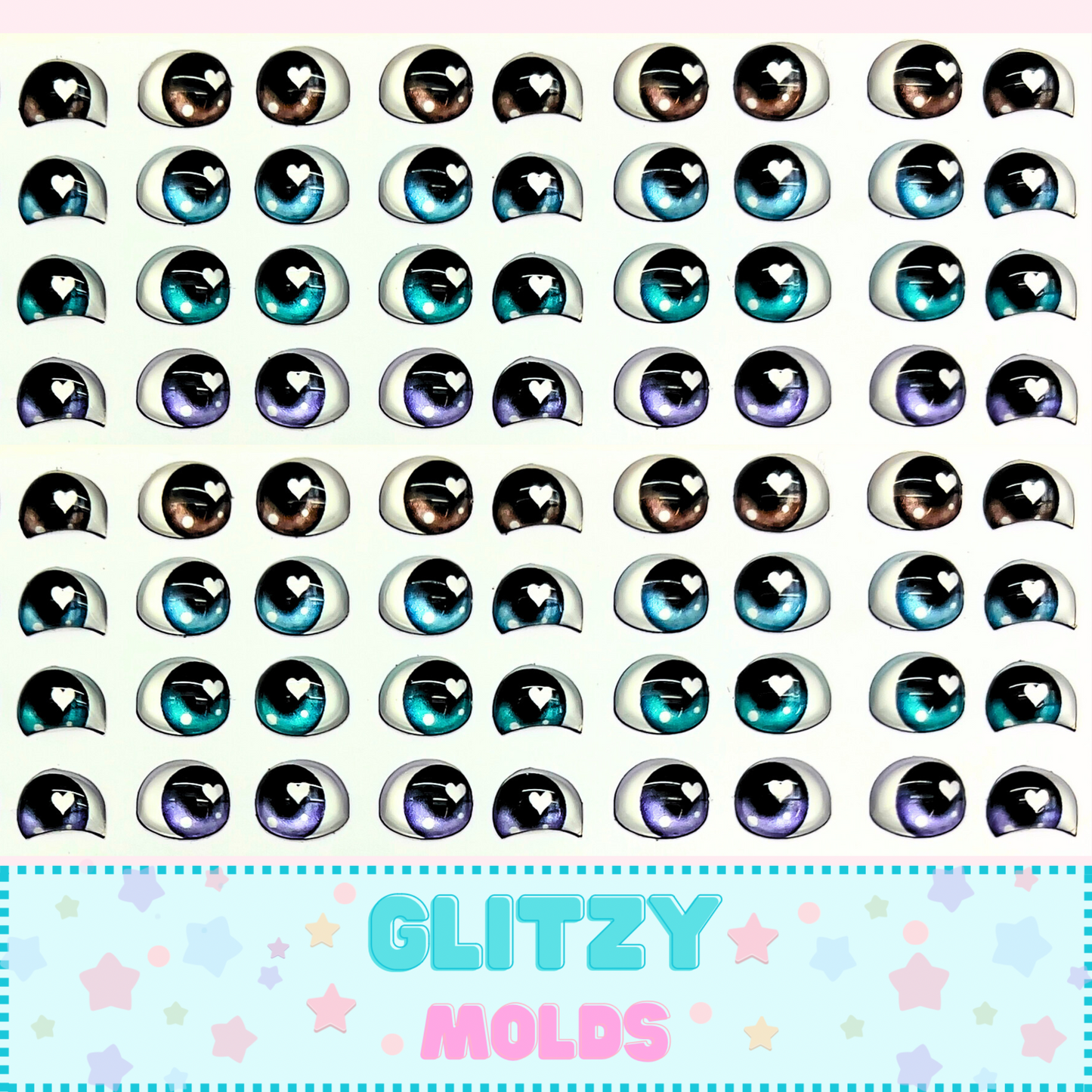 Ojitos 3D Resinados autoadherible, 6mm, Arte de Marci ADM-154-6