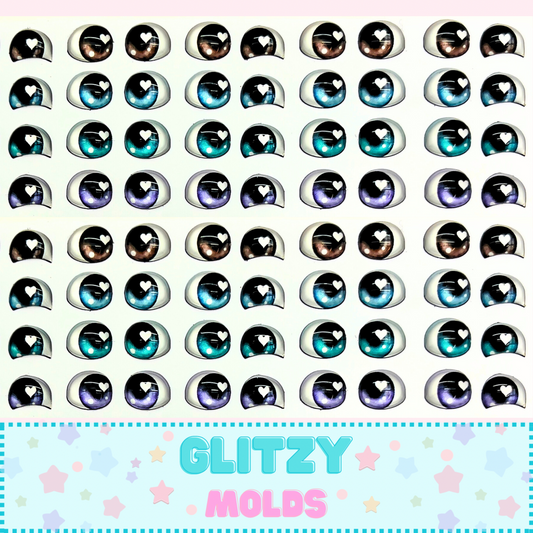 3D Resin Eyes Stickers, 6mm, Arte de Marci ADM-154-6