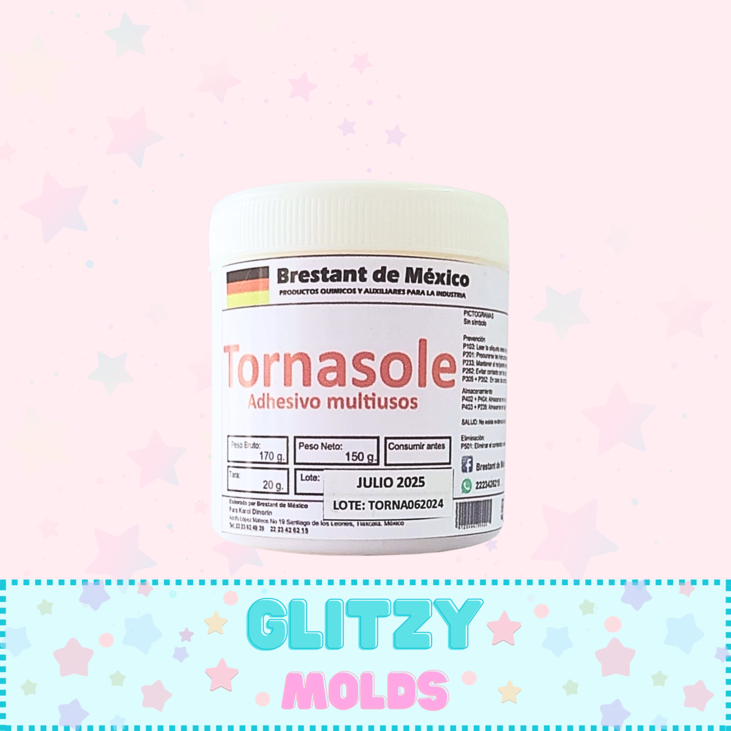 Tornasole, Gel Adhesivo Multiusos para Porcelana Fría, 150 gramos