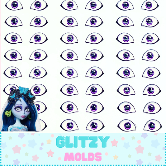 3D Eye Decals, Emily, Bride Girl Eye Stickers GM-Emily1