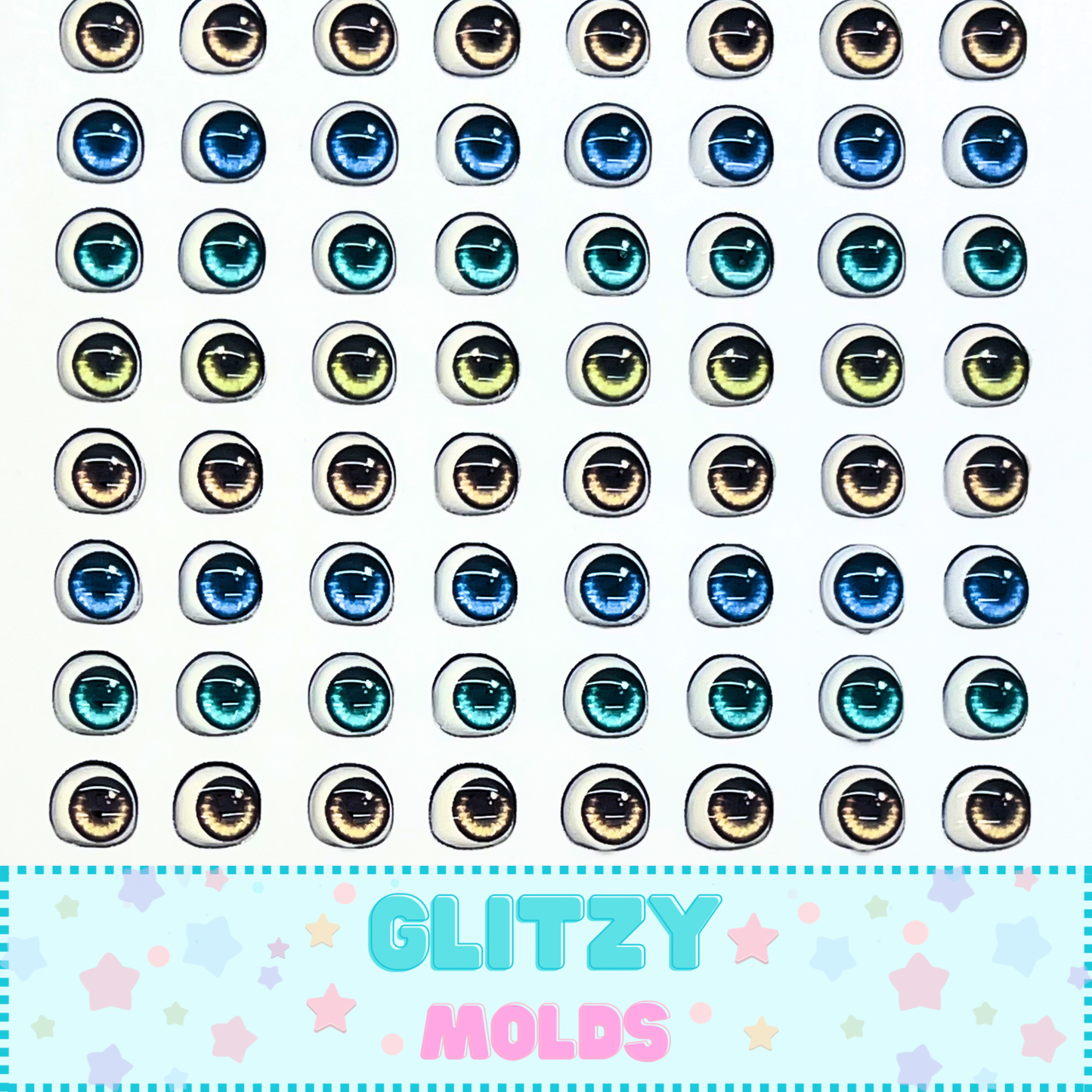 Ojos Resinados 3D, 3mm, 5mm, 6mm, Ojitos Betty, Ojitos Auto adheribles G-Betty10