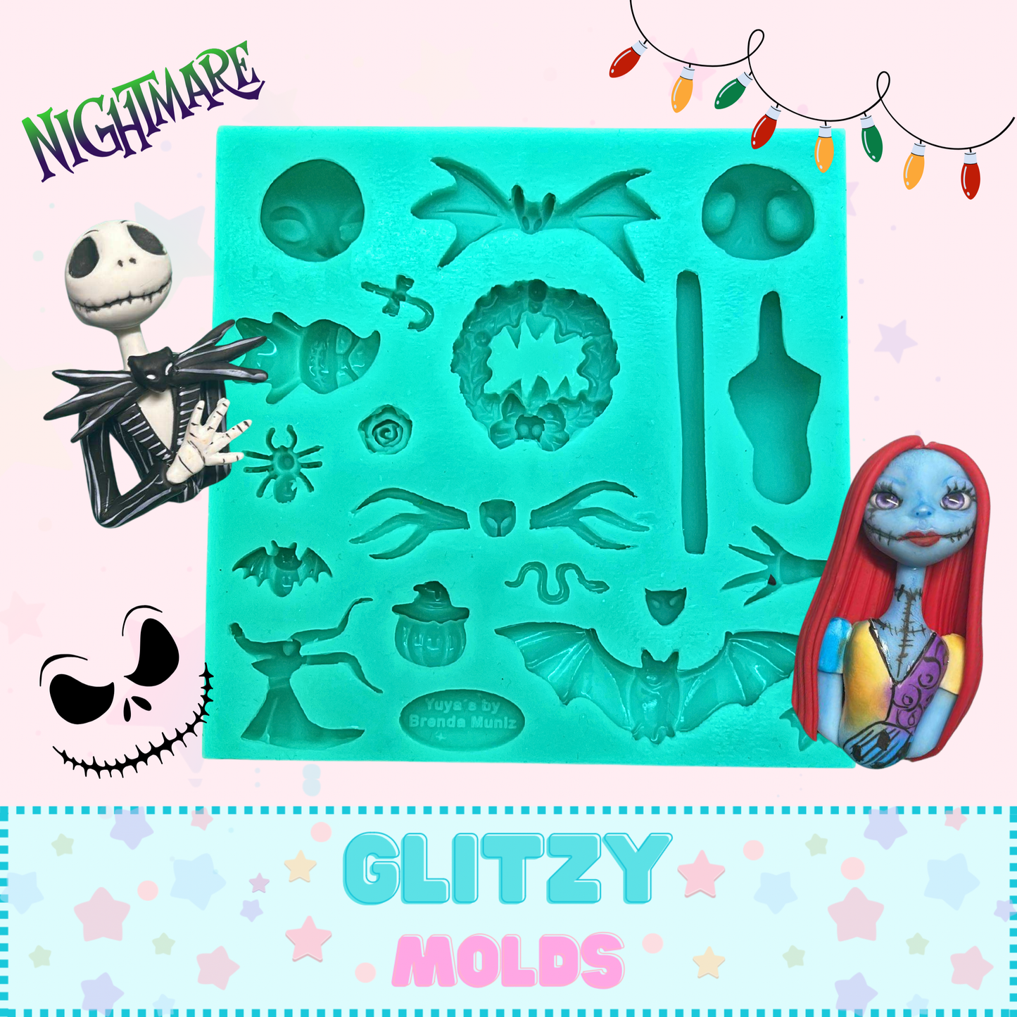 Mini Jack and Sally Silicone Mold, Silicone Mold, Yuya's  YBM-Jack