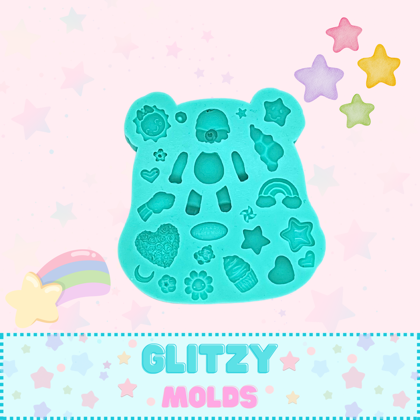 Baby Caring Bear, Silicone Mold, Yuya's by Brenda Muñiz YBM-Care2