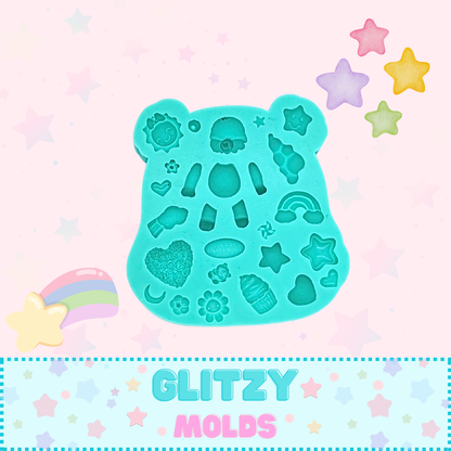 Baby Caring Bear, Silicone Mold, Yuya's by Brenda Muñiz YBM-Care2