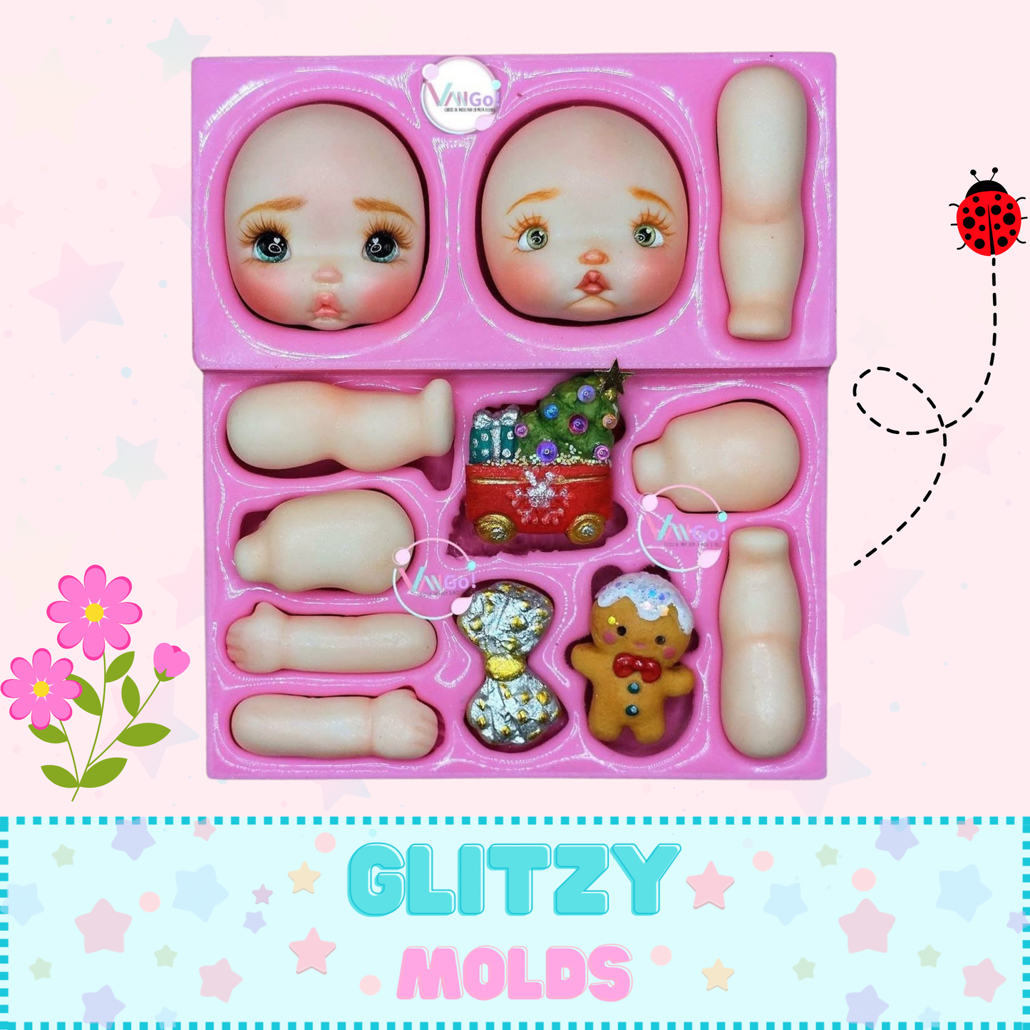 Dulce, Doll Silicone Mold, "Con Amor" Collection by Vango VG-Dulce