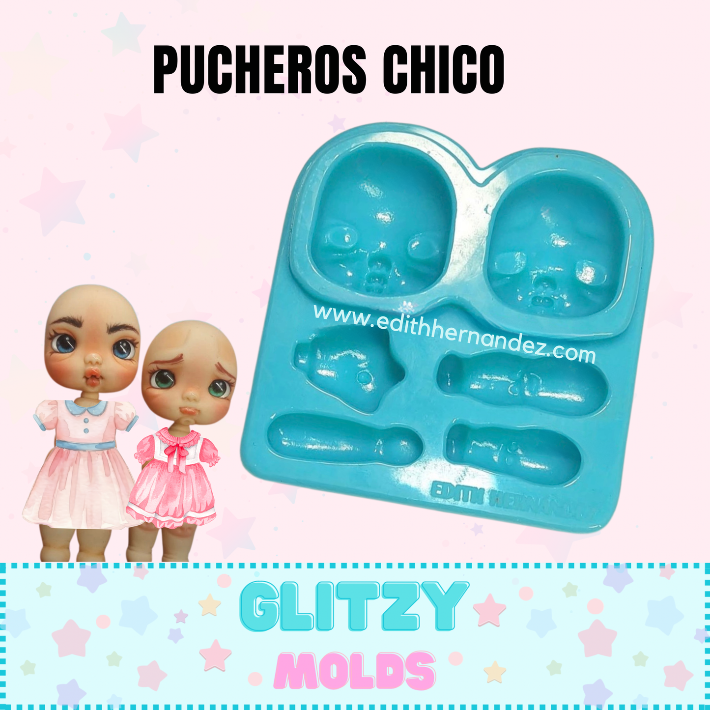 Small Pucheros Silicone Mold, Clays Silicone Mold, Edith Hernandez EH-PucherosSm