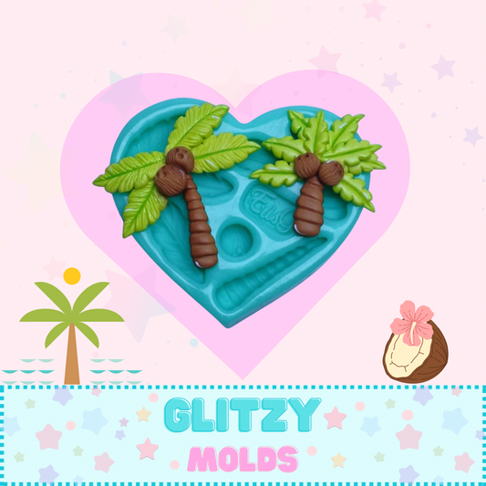 Palm trees Silicone Mold, Clays Mold, Eris Gonzalez