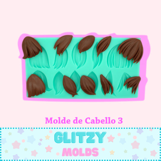 Anime Hair Styles Silicone Mold, Molde de Cabellos Amine GM-112A