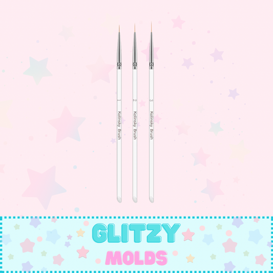 Kolinsky Ultra Fine Liner Brushes, 3 Piece Set