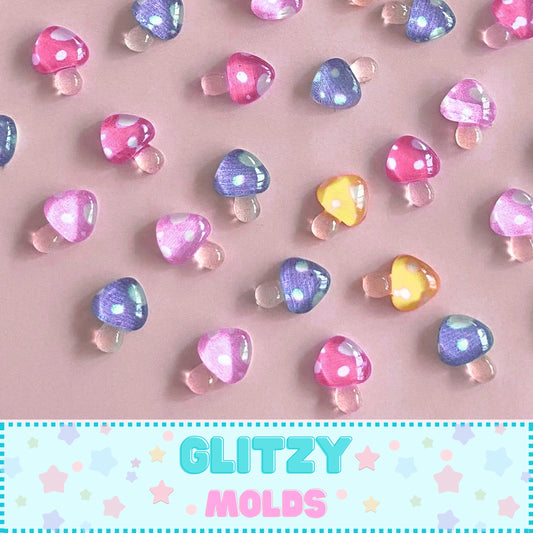 Decorative Mini Mushroom, Mini Honguito Decorativos, 11mm, 20 pieces