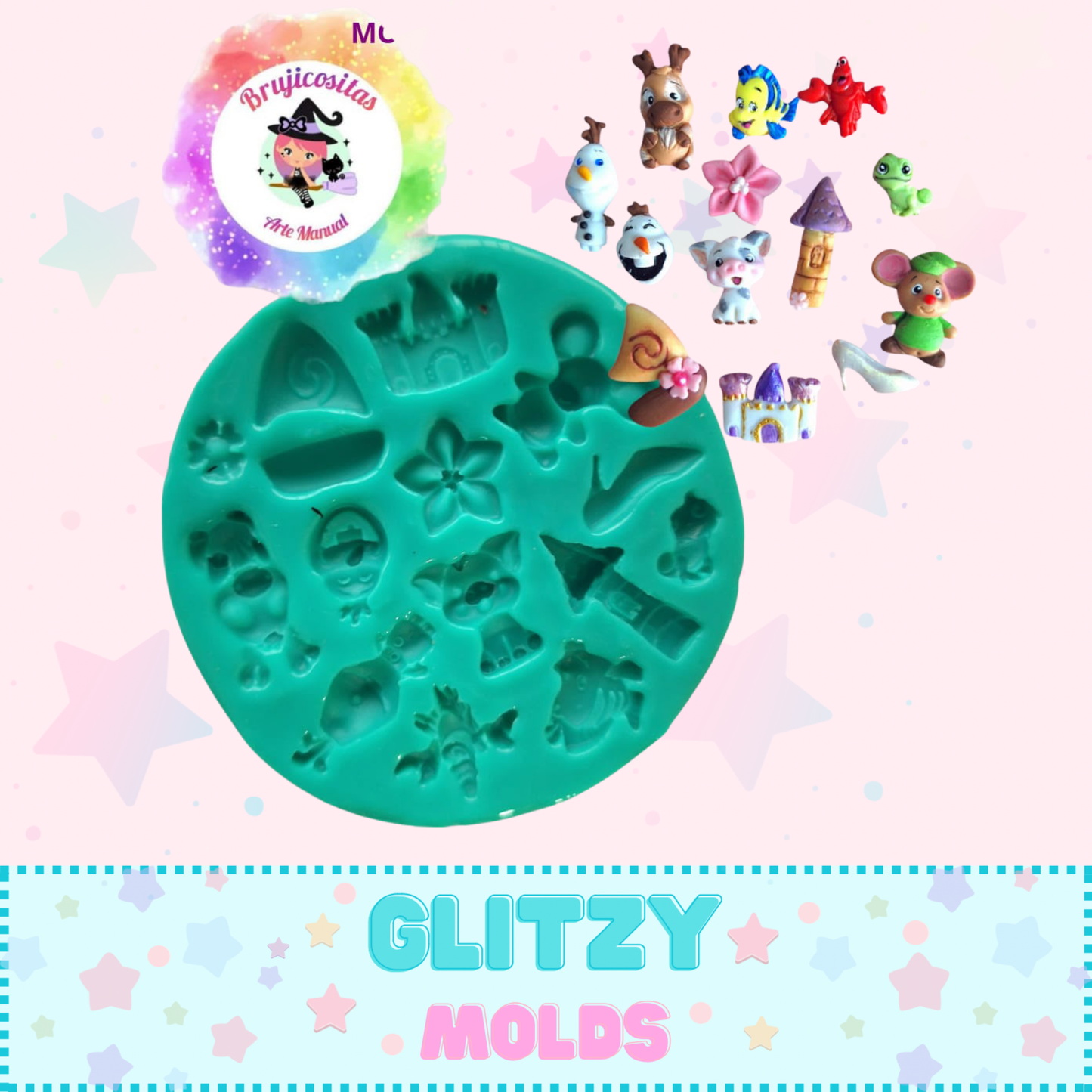 Mini Princess Accessories 1, Silicone Mold, Brujicositas  BJC-Acc1