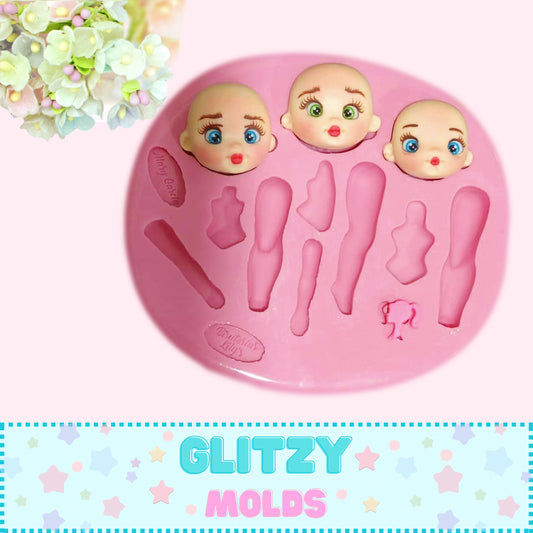 Barbie Doll, Silicone Mold, Molde Barbie de Lili Valenzuela BL-134-135