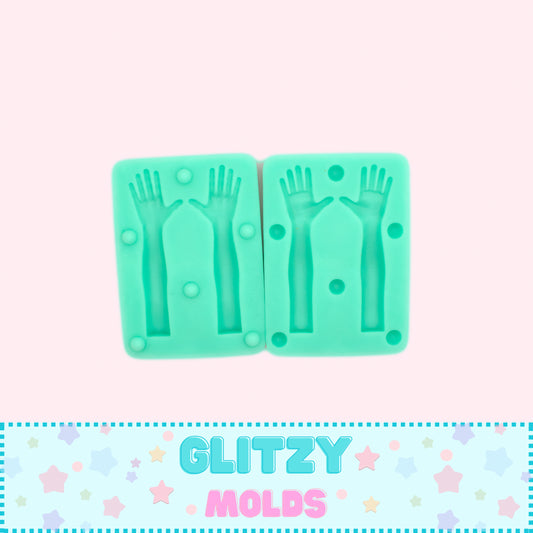 Molde de silicon de brazo y mano, juego, Molde de Manitas y Brazo GM-56