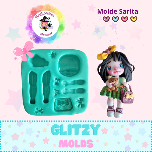 Molde Sarita, Molde de Silicon para Muñecas, BJC-Sarita