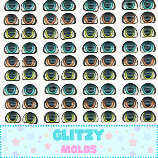 Ojos Resinados 3D, Varias Medidas, Ojitos Auto adheribles G-115