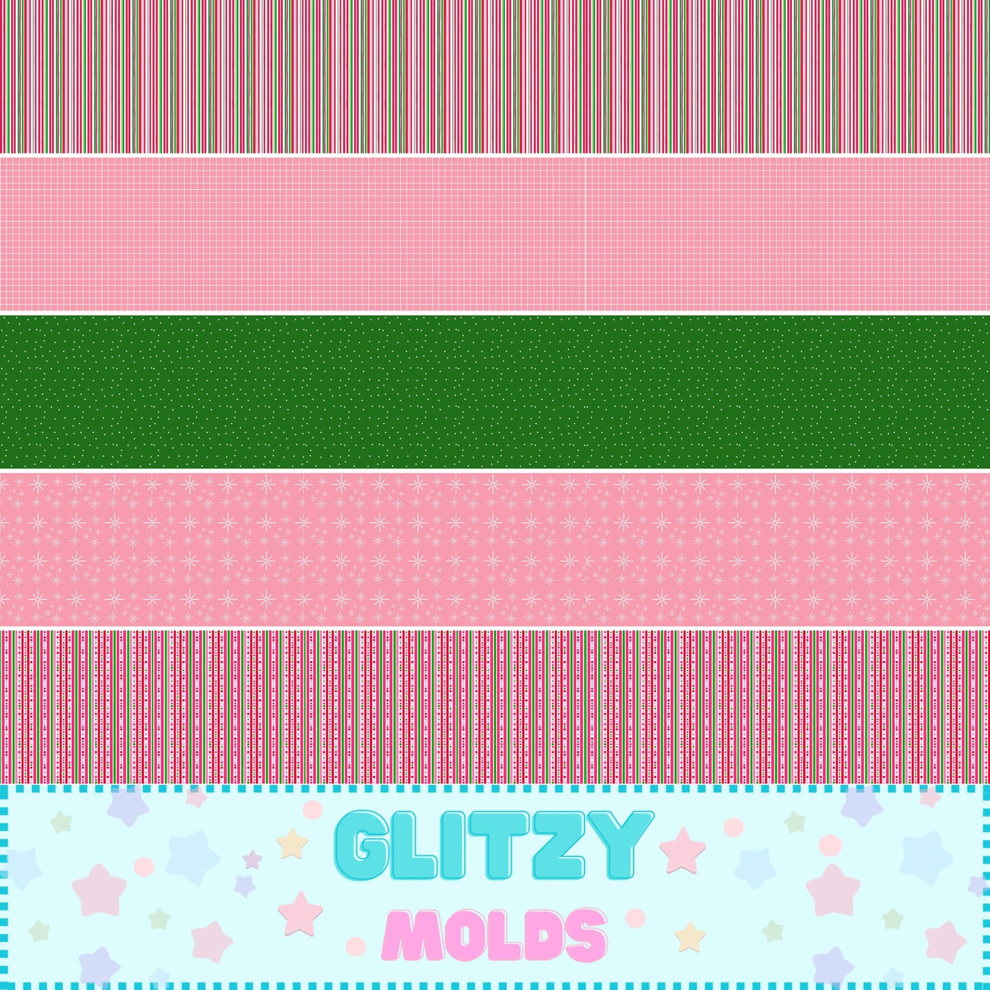 Tela estampada con motivos navideños, Hoja de 8 x 11 pulgadas, Winter-2