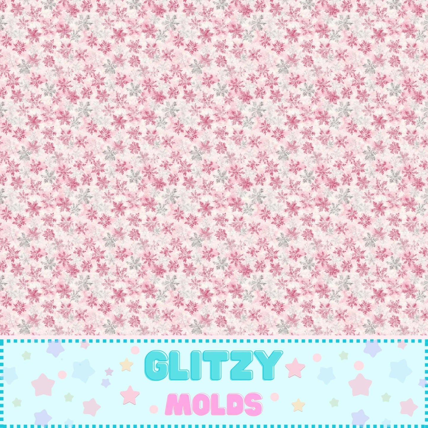 Tela estampada con motivos navideños rosas, 8 x 11 pulgadas, PW-1