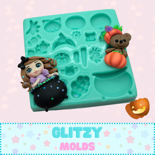 Halloween Baby Girl Silicone Mold, GM-39