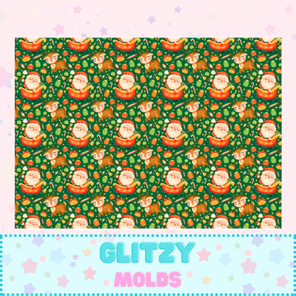 Tela estampada con motivos navideños, Hoja de 8 x 11 pulgadas, Winter-4