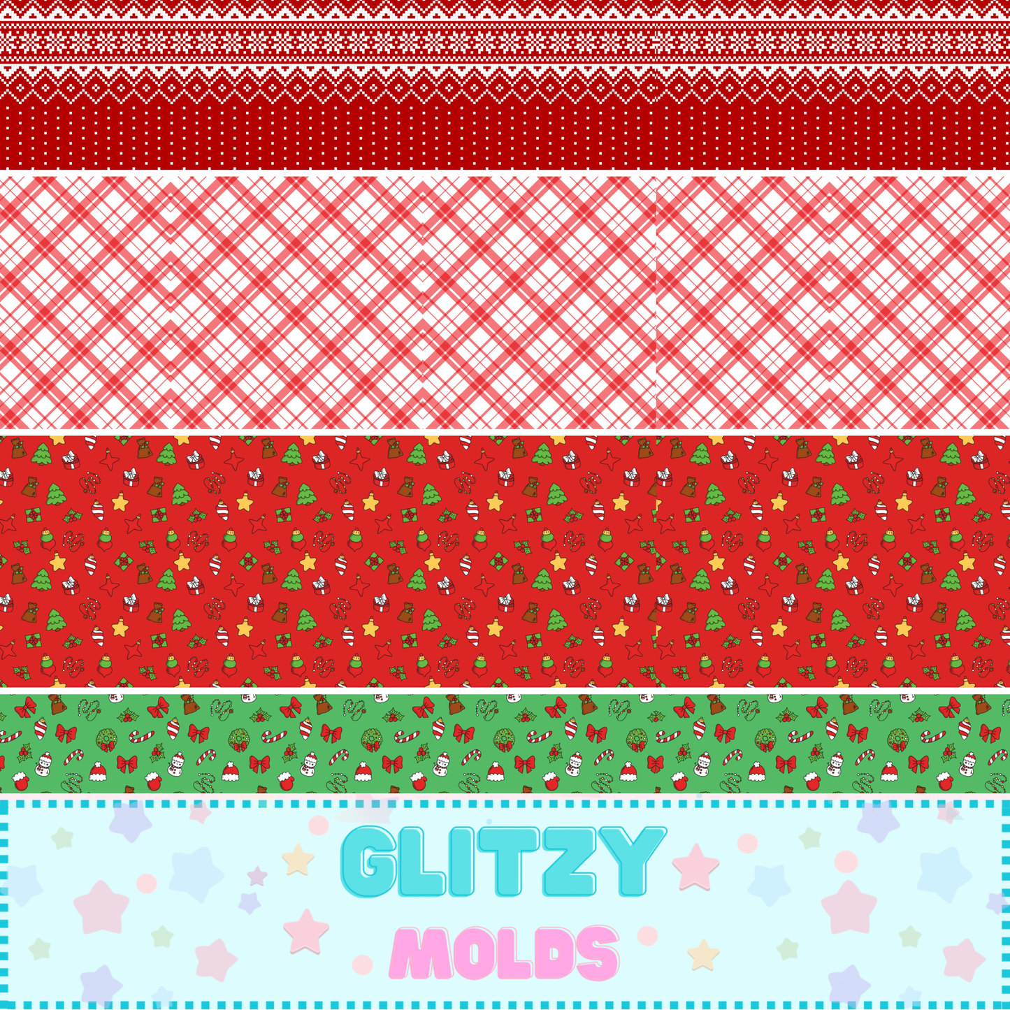 Tela estampada con motivos navideños, Hoja de 8 x 11 pulgadas, Winter-3