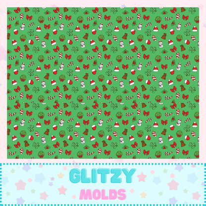 Tela estampada con motivos navideños, Hoja de 8 x 11 pulgadas, Winter-3