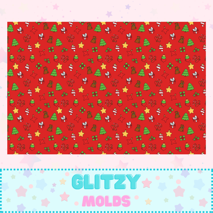 Tela estampada con motivos navideños, Hoja de 8 x 11 pulgadas, Winter-3