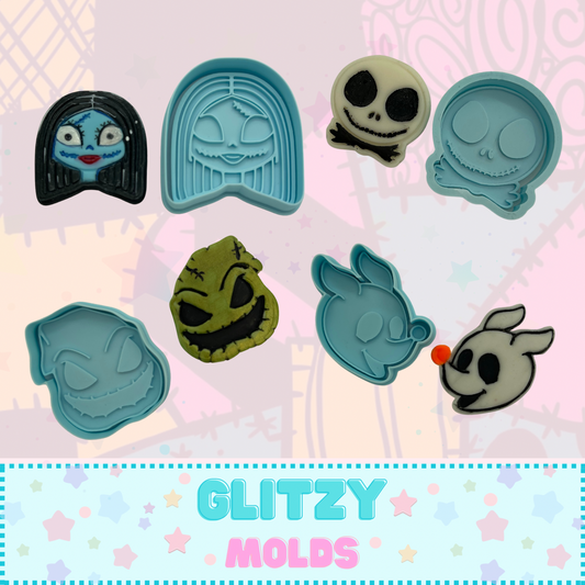 Jack & Sally Clay Cutter Kit, Cutters & Stamp Kit,  GM-SalJack