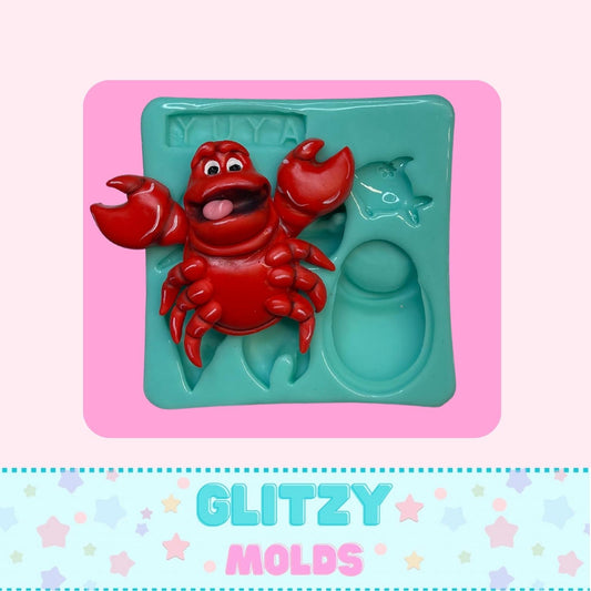 Sebastian Silicone Mold, Crab Silicone Mold, Yuya's by Brenda Muñiz YBM-130a