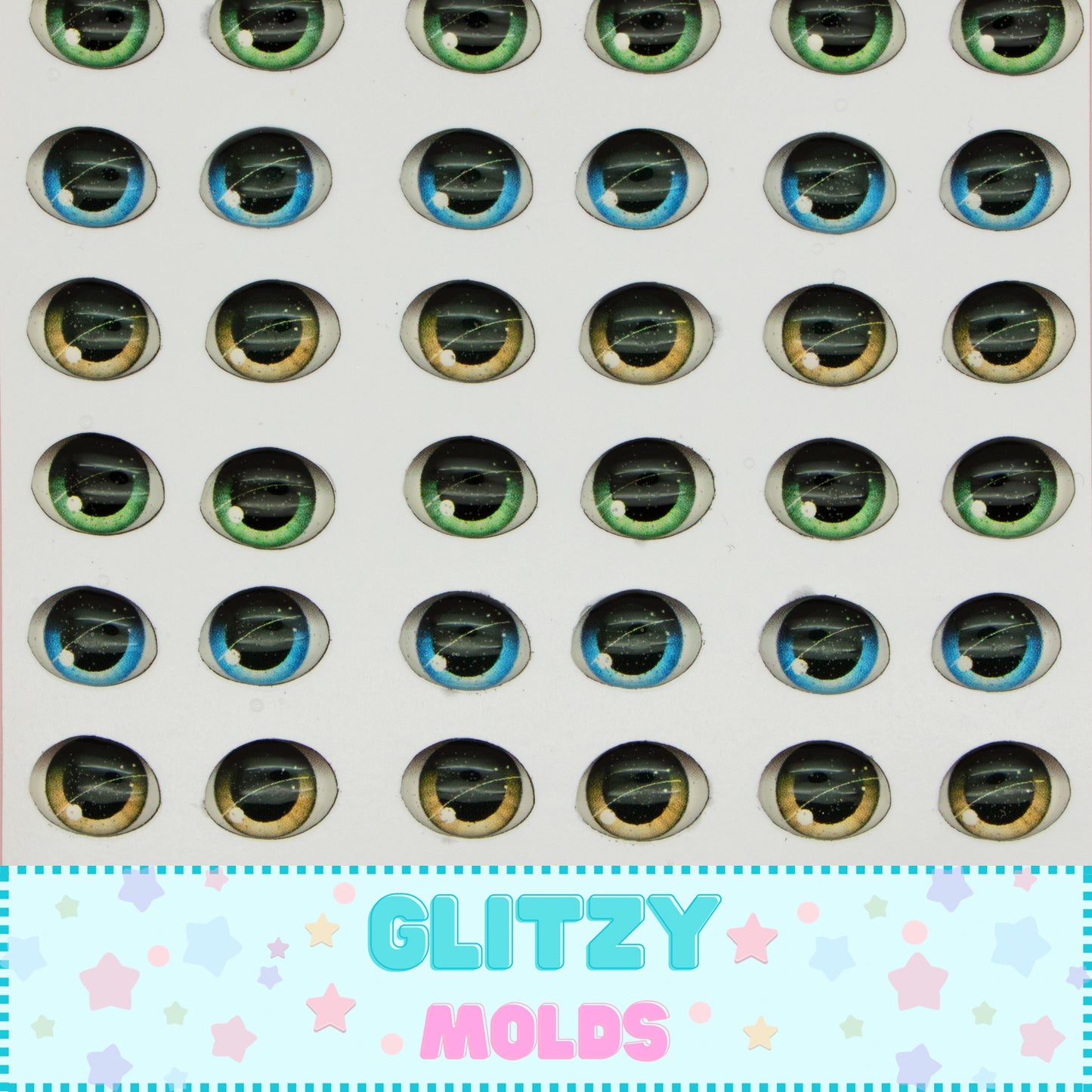 Ojitos 3D Resinados autoadherible, 5mm, Arte de Marci ADM-012