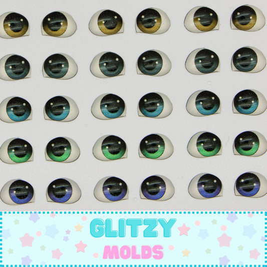 Ojos de Resinados 3D, Ojos Resinados 3D, Ojitos Auto adheribles, Arte de Marci ADM-031